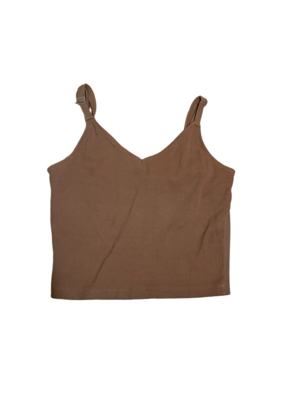 Rue21 Brown Ribbed V-Neck Cami Tank